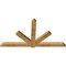 Ekena Millwork Kennewick Rough Sawn Timber Gable Bracket, Western Red Cedar, 96"W x 52"H x 4"D x 6"F, 13/12 Pitch GBW096X52X0406KEN00RWR - alternate 3